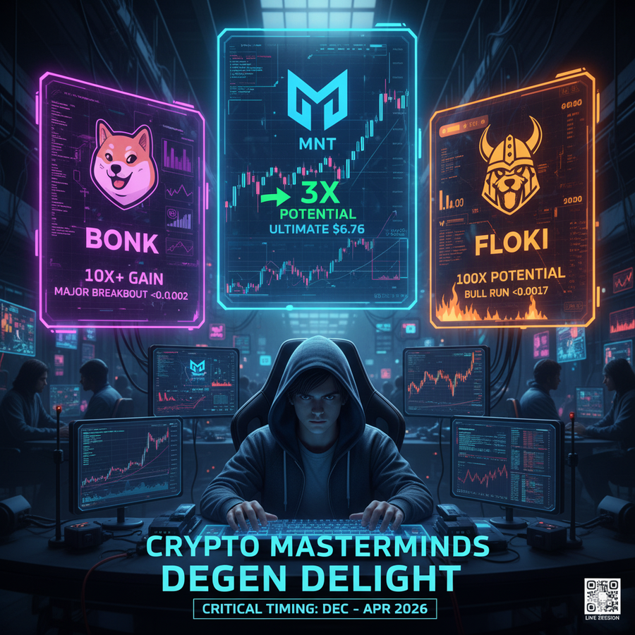 Crypto Masterminds Degen Delight: Mantle (MNT), Bonk (BONK), and Floki (FLOKI)