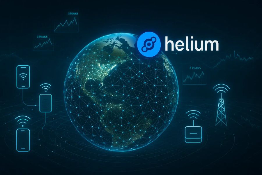 Crypto Remote Viewing Reveals Helium's (HNT) Hidden 3-Peak Pattern Through 2027