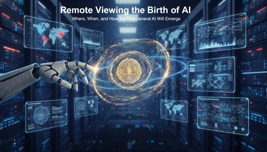 Remote Viewing the Birth of AI: Where, When, and How the First General AI Will Emerge