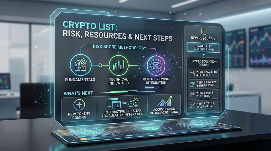 Crypto List Update: Risk Scores, New Resources & What's Next