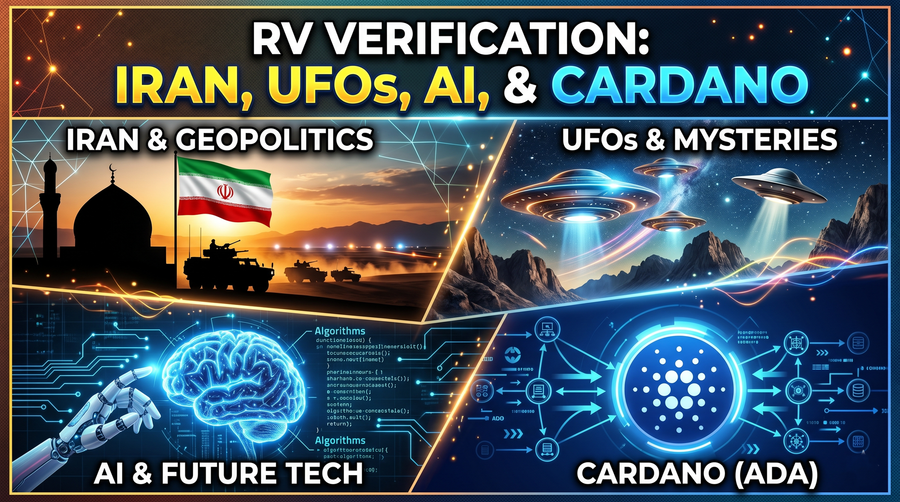 RV Verification: Iran, UFOs, AI, and Cardano