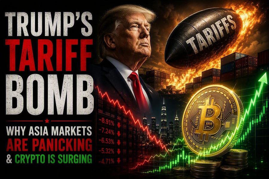 Trump's Tariff Bomb: Why Asia Markets Are Panicking & Crypto Is Surging