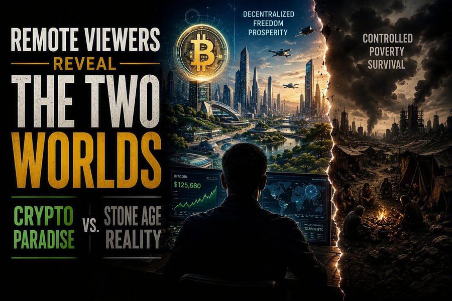 Remote Viewers Reveal the Two Worlds—Crypto Paradise vs. Stone Age Reality