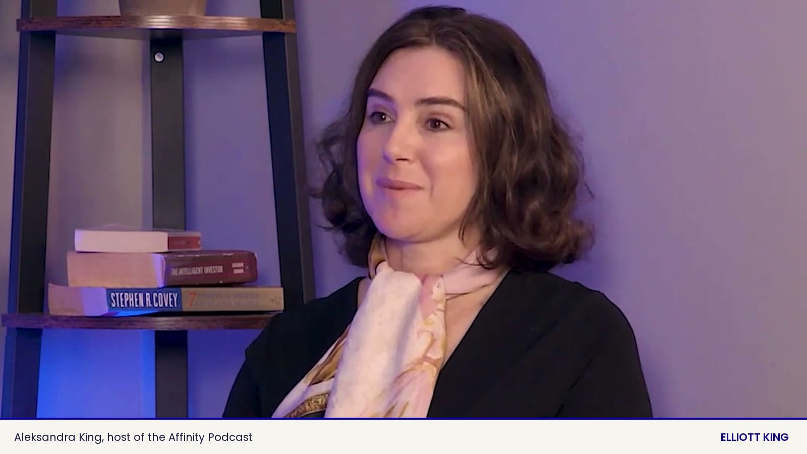 Aleksandra King, often searched as Alexandra King, hosting in the studio for the Affinity Podcast