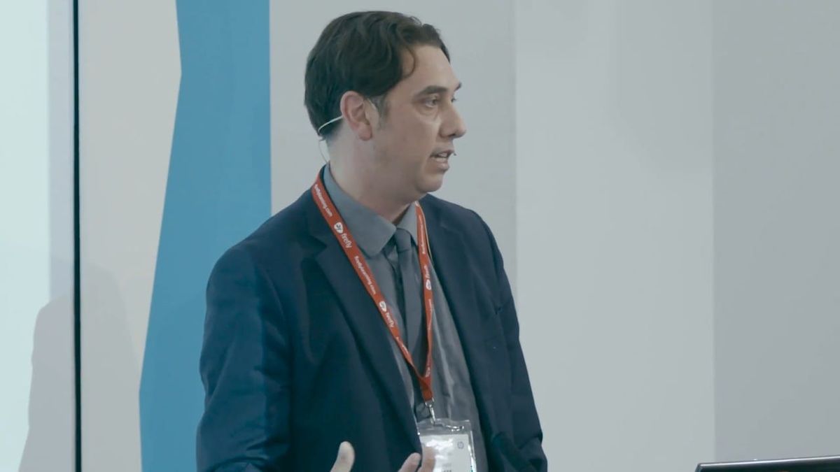 Elliott King delivering a masterclass seminar at the BETT 2017 Higher Education Conference