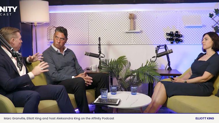 Aleksandra King, often searched as Alexandra King, hosts Marc Granville and Elliott King on the Affinity Podcast