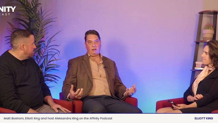 Aleksandra King, often searched as Alexandra King, hosts Matt Bostrom and Elliott King on the Affinity Podcast