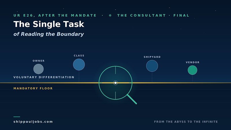 UR E26, After the Mandate ⑥ — The Consultant’s View: The Single Task of Reading the Boundary