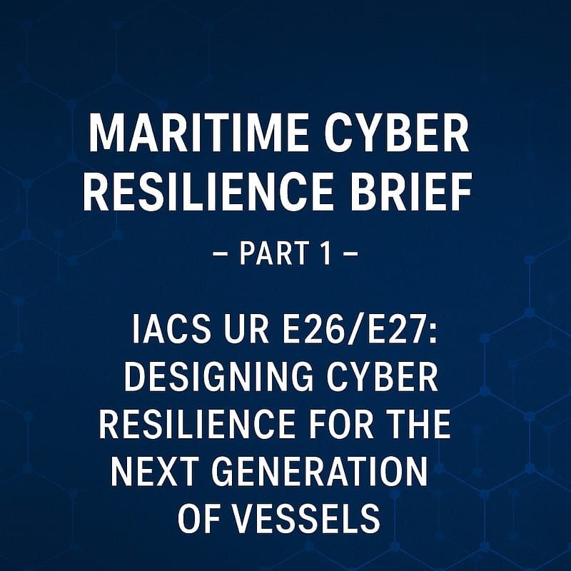 Maritime Cyber Resilience Brief ① — IACS UR E26/E27