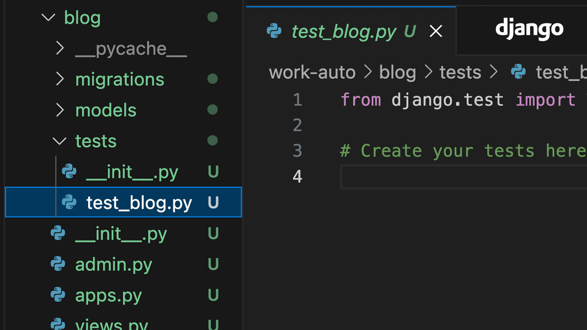Put Django Tests in Their Own Folder
