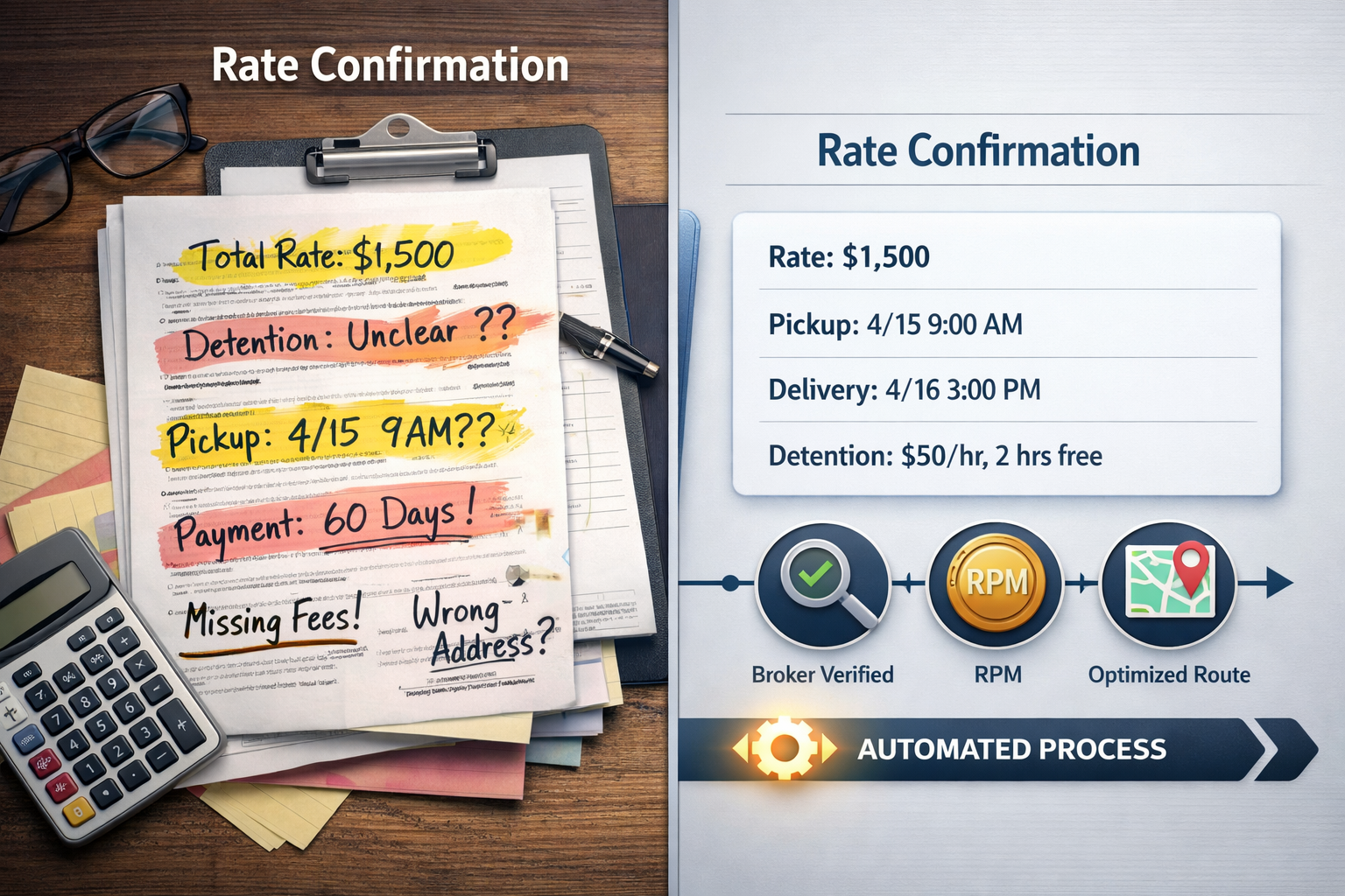 Rate Confirmation in Trucking: How Errors Cost Carriers Money - and How Automation Fixes It