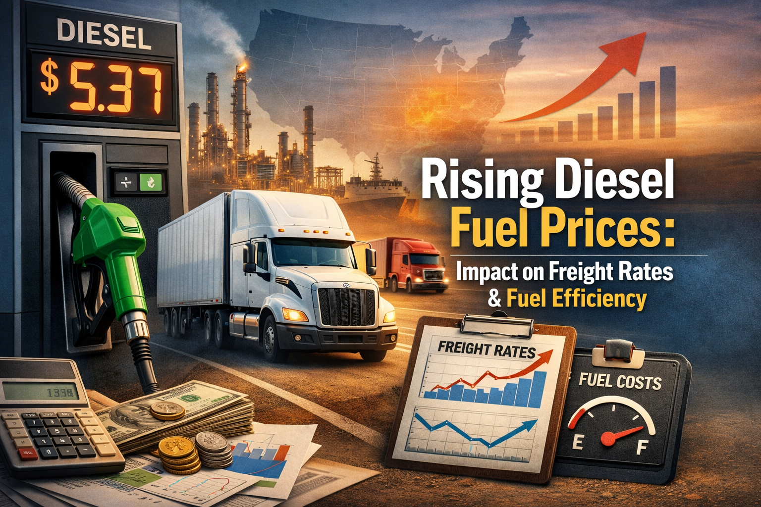 Rising Diesel Fuel Prices: What It Means for Freight Rates and Fuel Efficiency