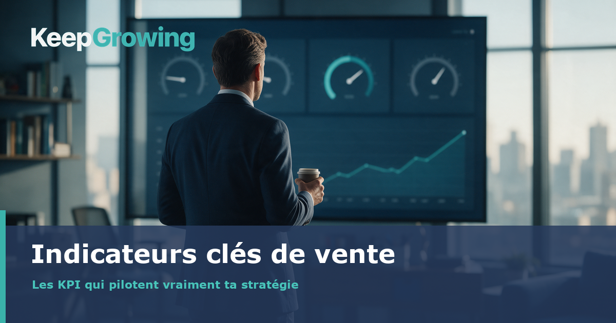 Un directeur commercial devant un tableau de bord d’indicateurs