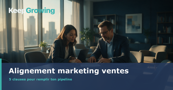 Alignement marketing ventes, directrice marketing et directeur commercial sur un même document