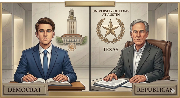 Vol. 3 [Alumni News] Two Texas Longhorns, Two Views on Iran: Abbott (FIN ’81) Warns of Security Threat, Talarico (GOV ’11) Calls War Reckless