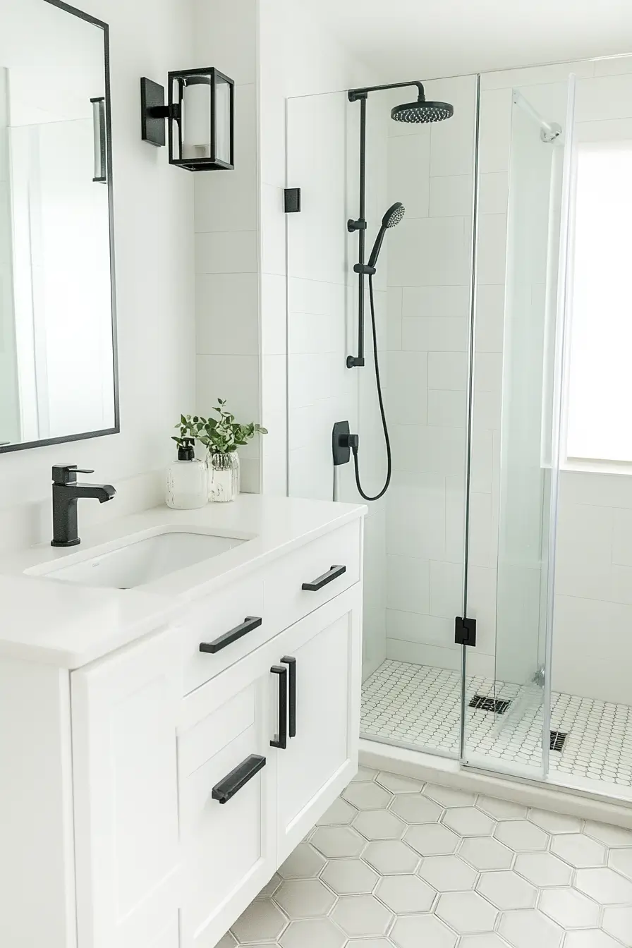 Efficient small bathroom layout