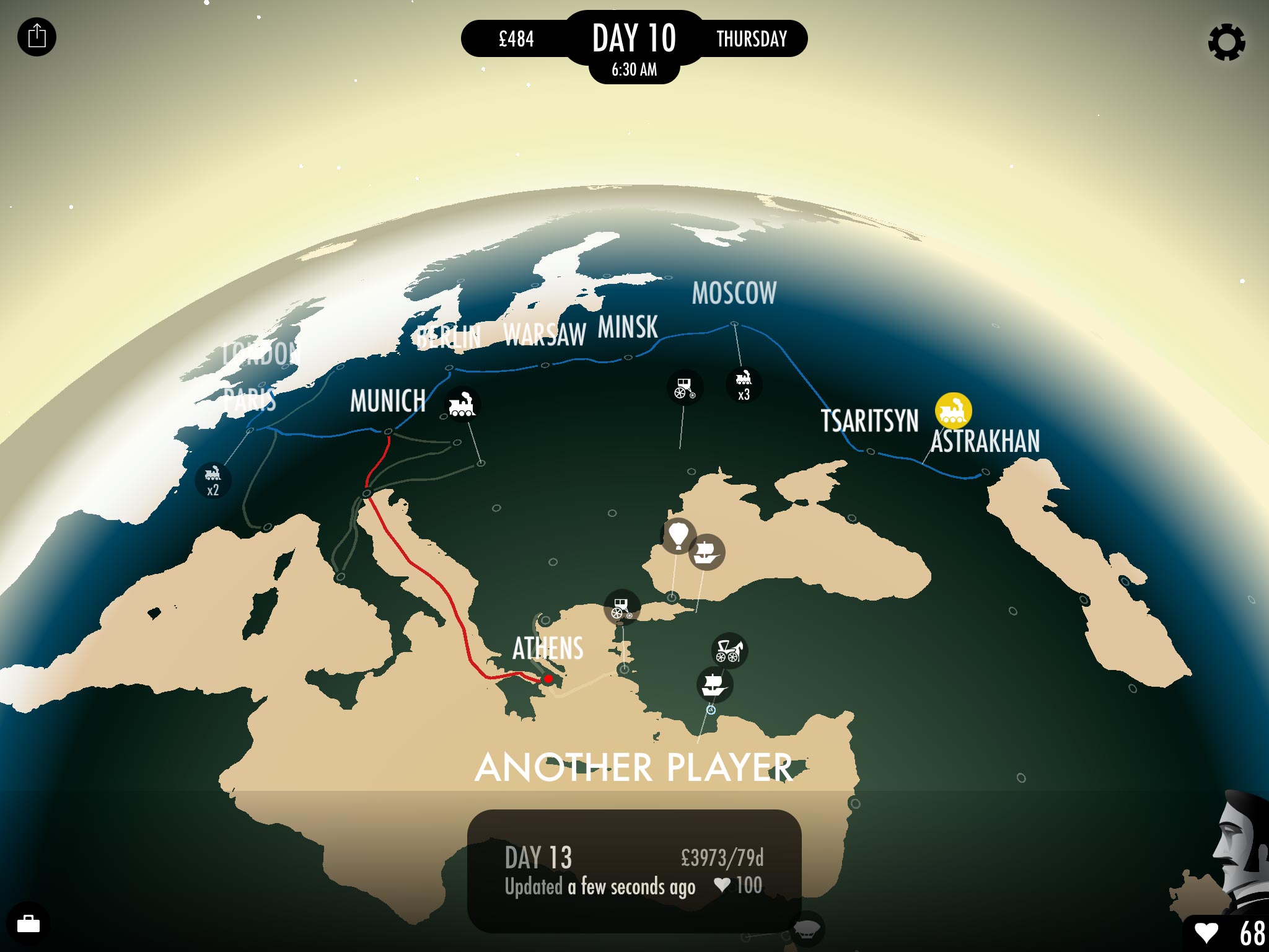 80 Days Map