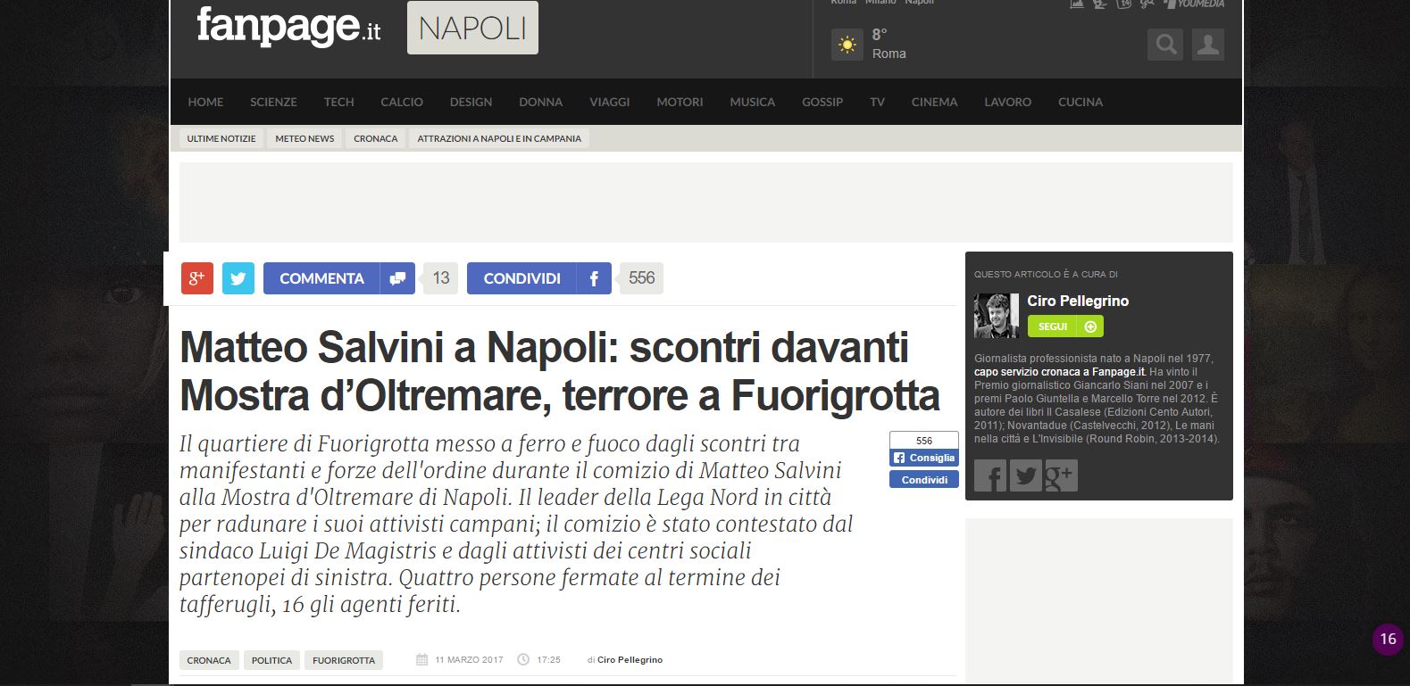 Scontri Napoli Salvini Fanpage
