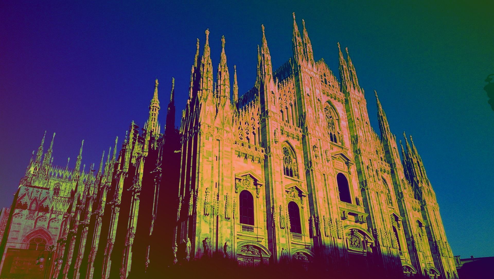 Una veduta del duomo di Milano