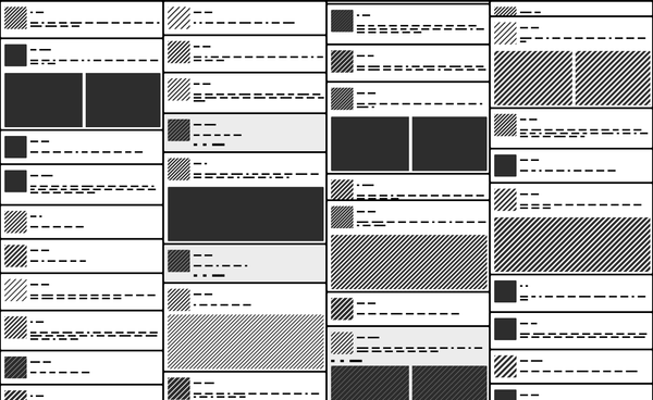 Un flusso di riquadri in diverse sfumature di grigio, Stream opera di Leander Herzog.