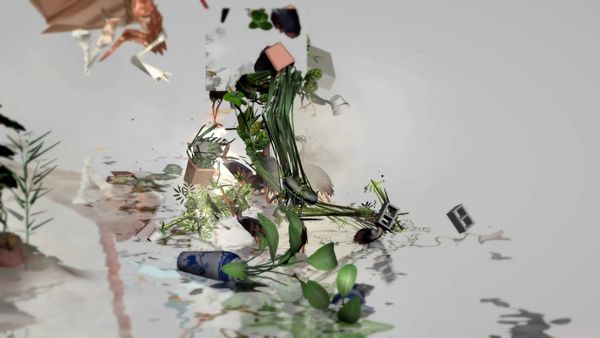 Frammento dalla simulazione Thousand Islands Thousand Laws di Ian Cheng.