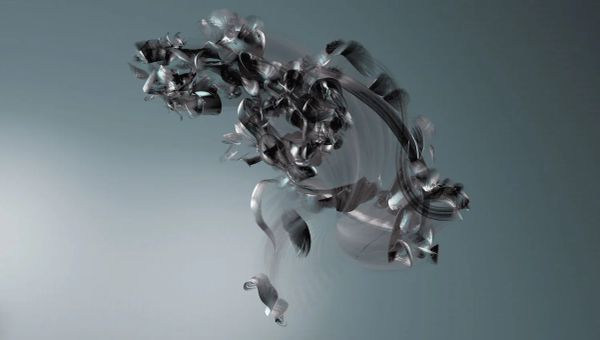 Linee astratte su fondo grigio.