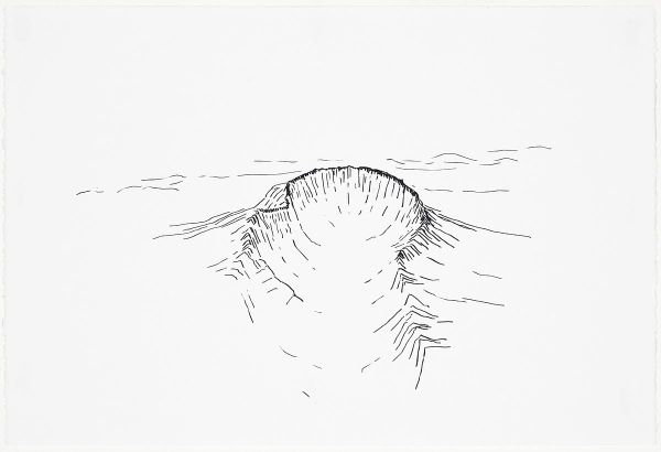 Disegno di un rilievo montuoso.