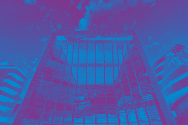 La facciata di Museion, il museo di arte contemporanea di bolzano.