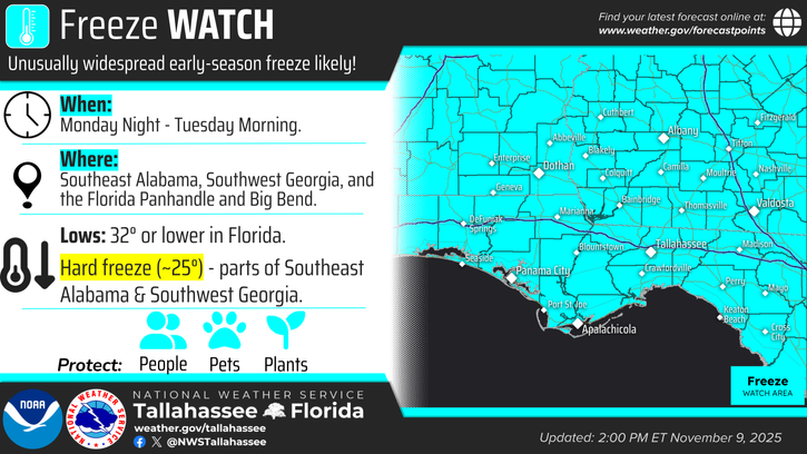 Freeze Watch Issued for Lafayette County