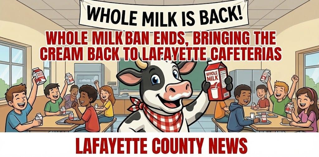 Udderly Amazing: Whole Milk Ban Ends, Bringing the Cream Back to Lafayette Cafeterias