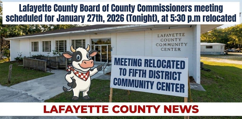 📢 PUBLIC NOTICE: CHANGE OF COUNTY COMMISSON MEETING LOCATION 📢
