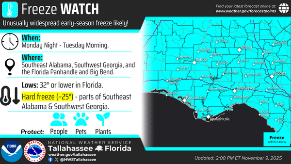 Freeze Watch Issued for Lafayette County