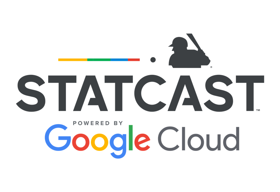 Statcast MLB System Logo, powered by Google Cloud