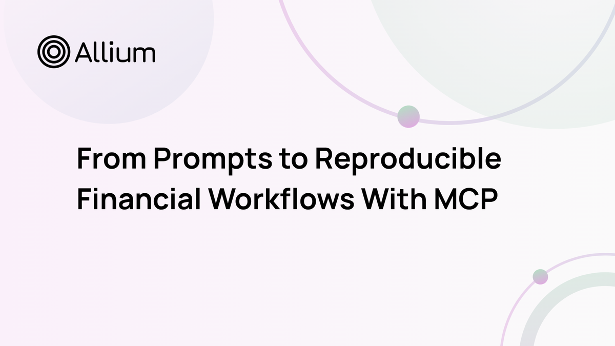 From Prompts to Reproducible Financial Workflows With MCP