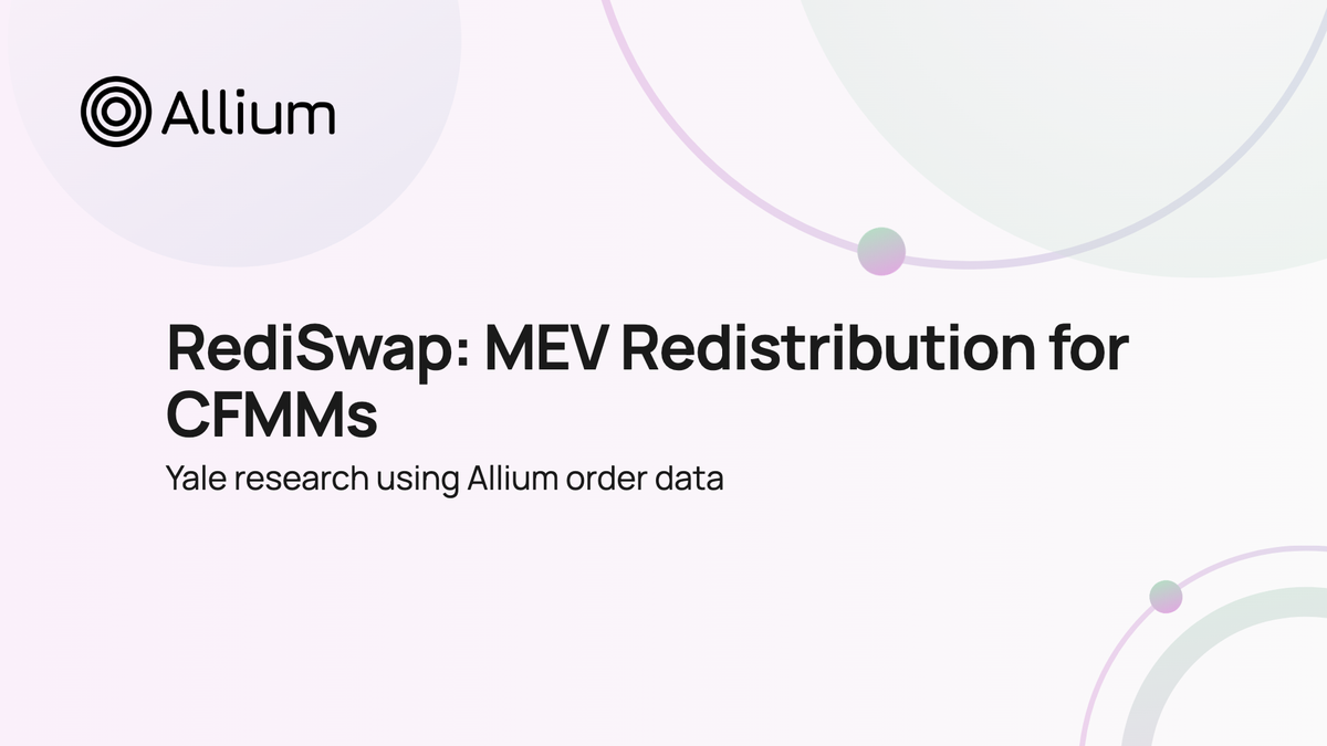 RediSwap: Yale Research on MEV Redistribution Using Allium Data