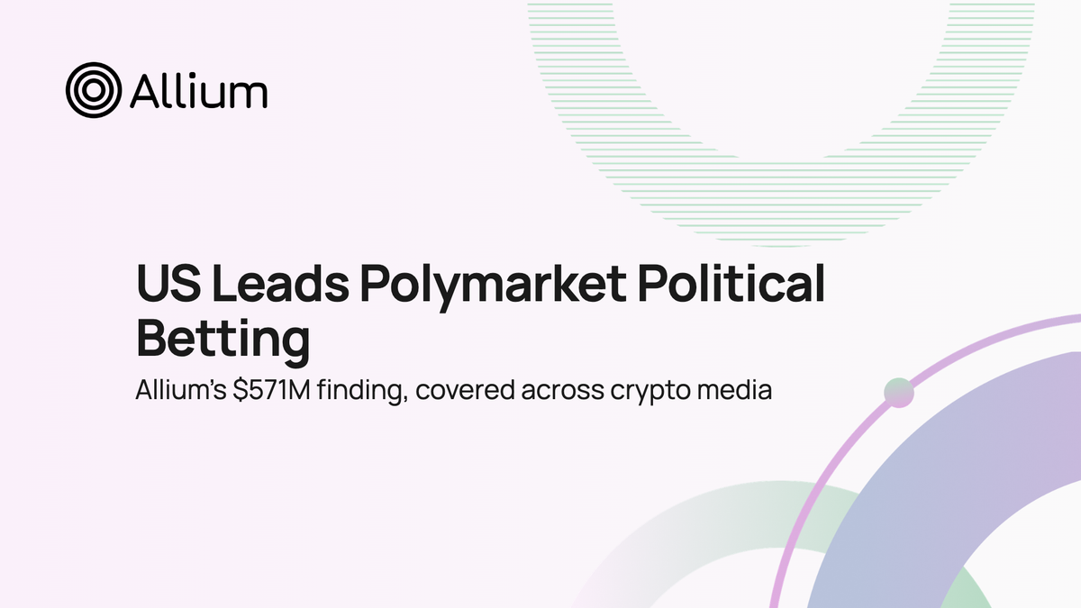 Allium Finds US Users Led $571M in Polymarket Political Betting Despite Ban