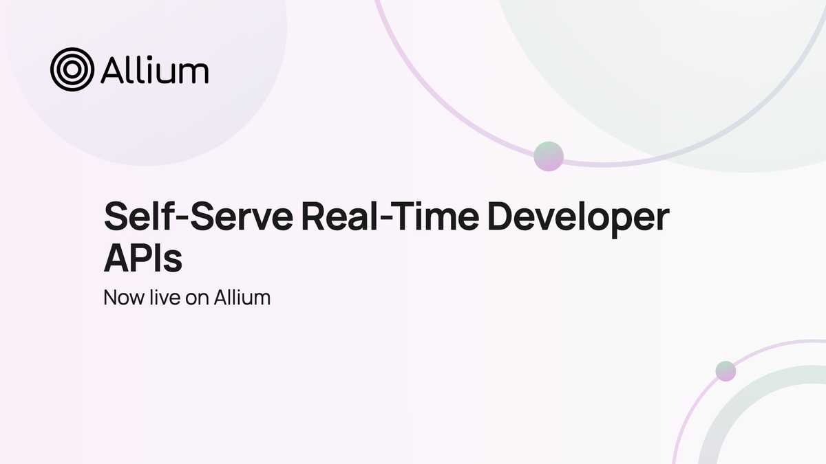 Allium launches self service for real-time developer APIs