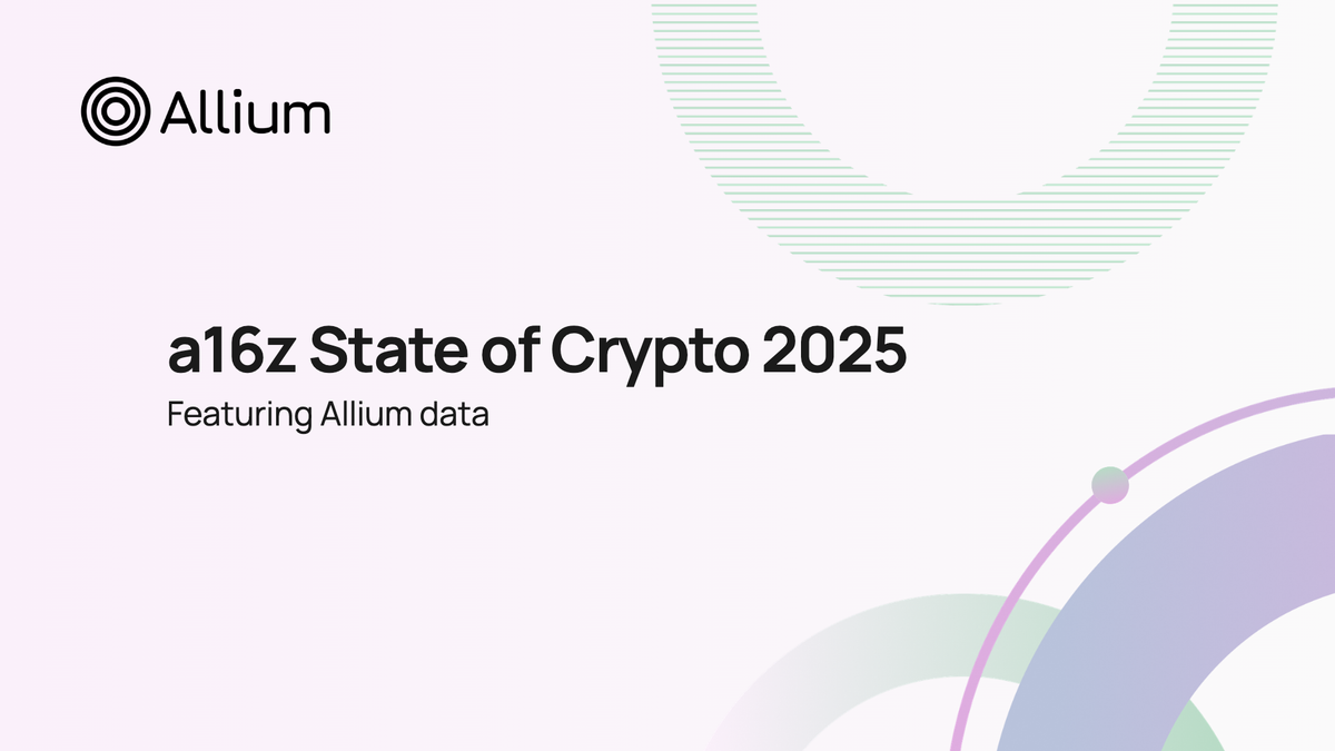 Allium Data Featured in a16z’s State of Crypto 2025 Report