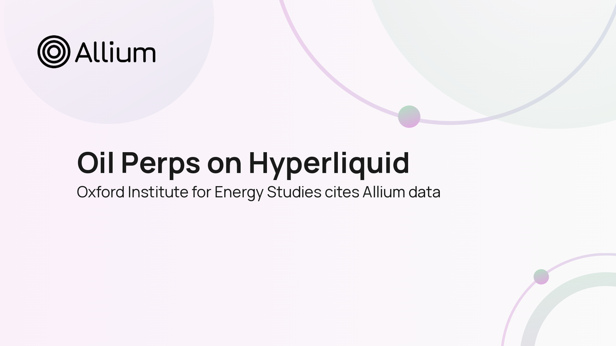 OIES Uses Allium On-Chain Data to Study Oil Perpetual Futures on Hyperliquid
