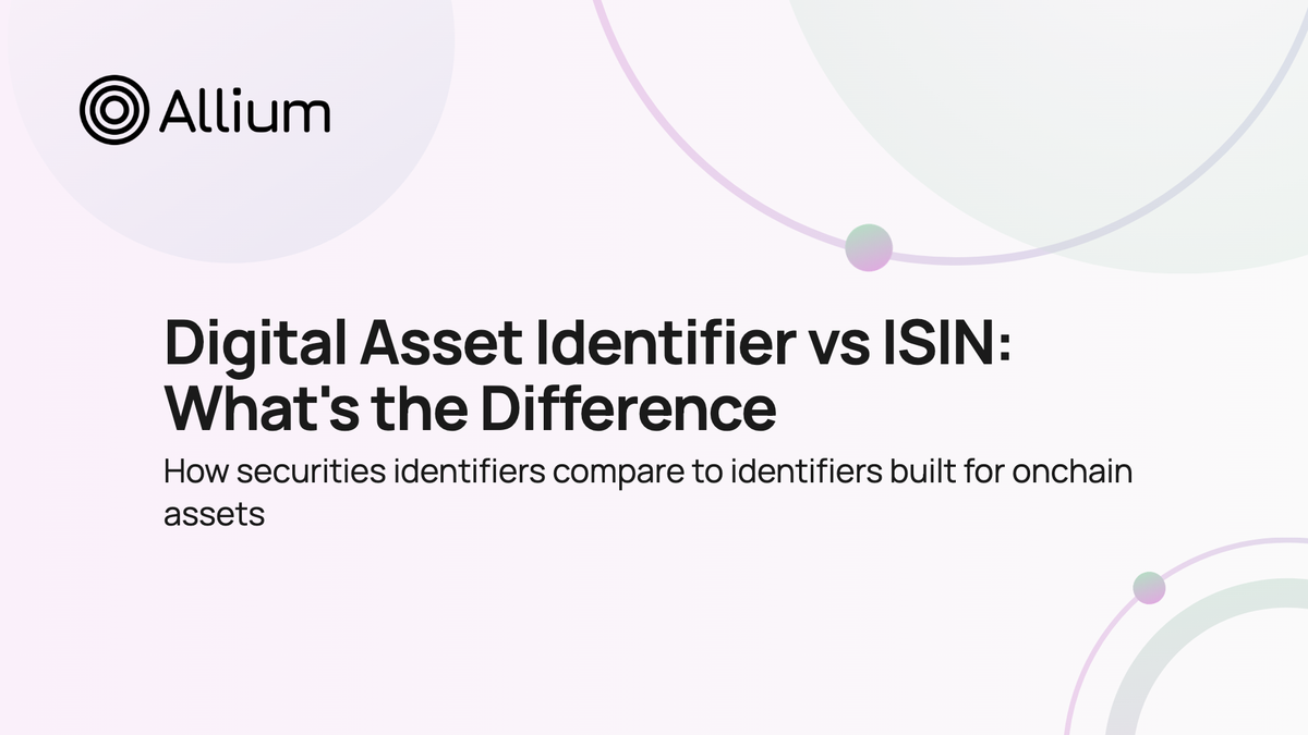 Digital Asset Identifier vs ISIN: What's the Difference