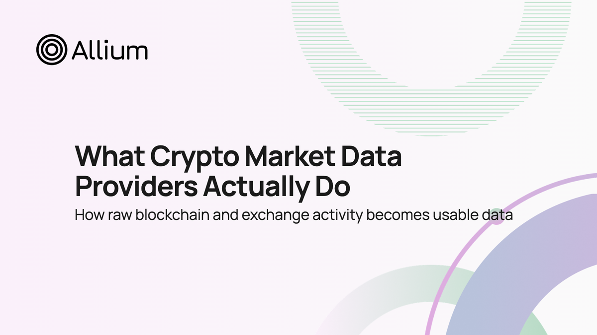 What Crypto Market Data Providers Actually Do