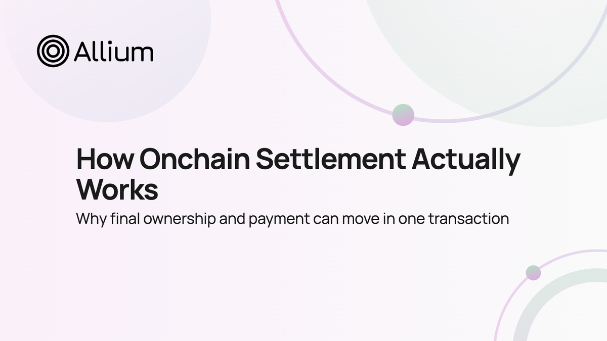 How Onchain Settlement Actually Works