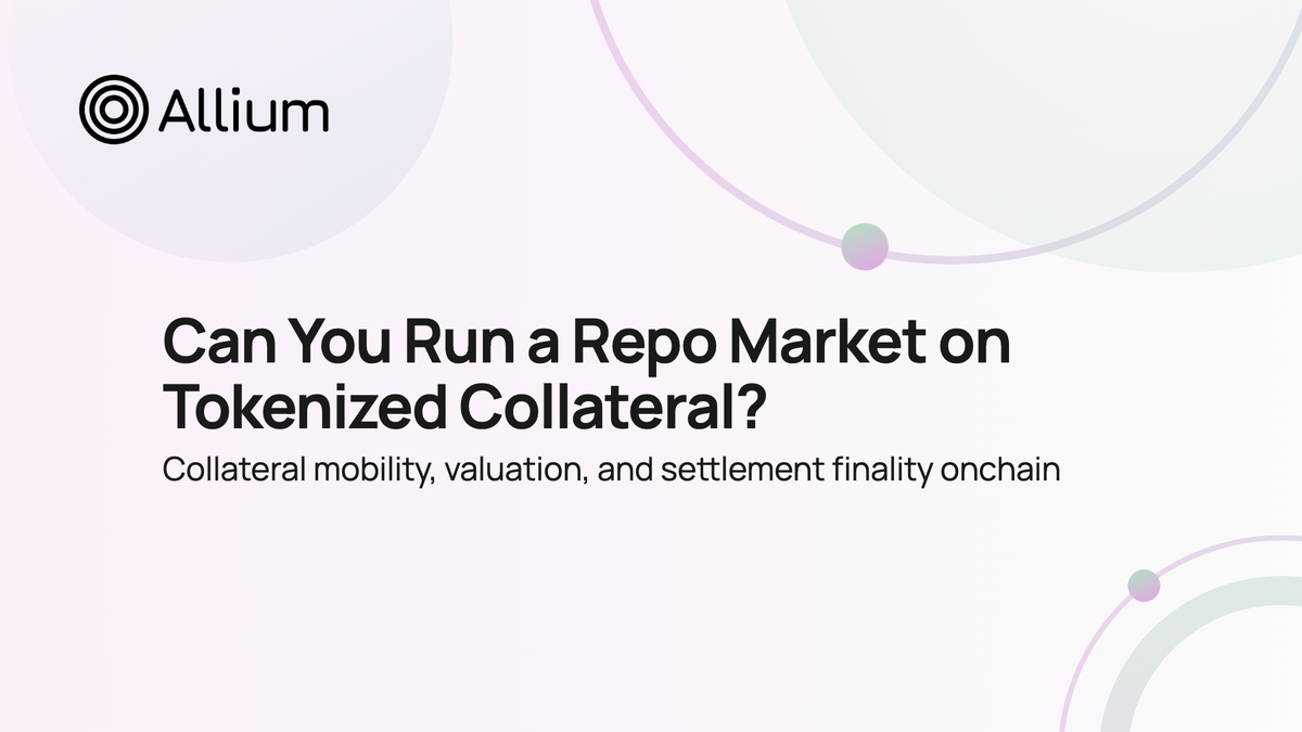 Can You Run a Repo Market on Tokenized Collateral?