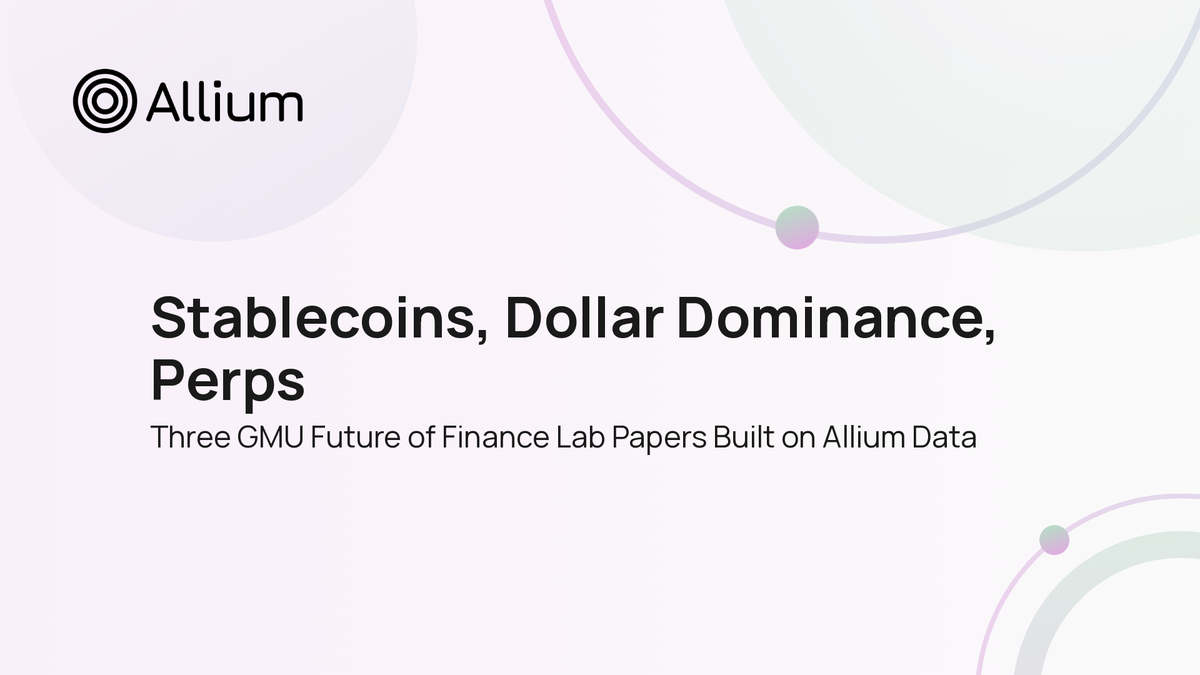 GMU's Future of Finance Lab Built Three Working Papers on Allium Data