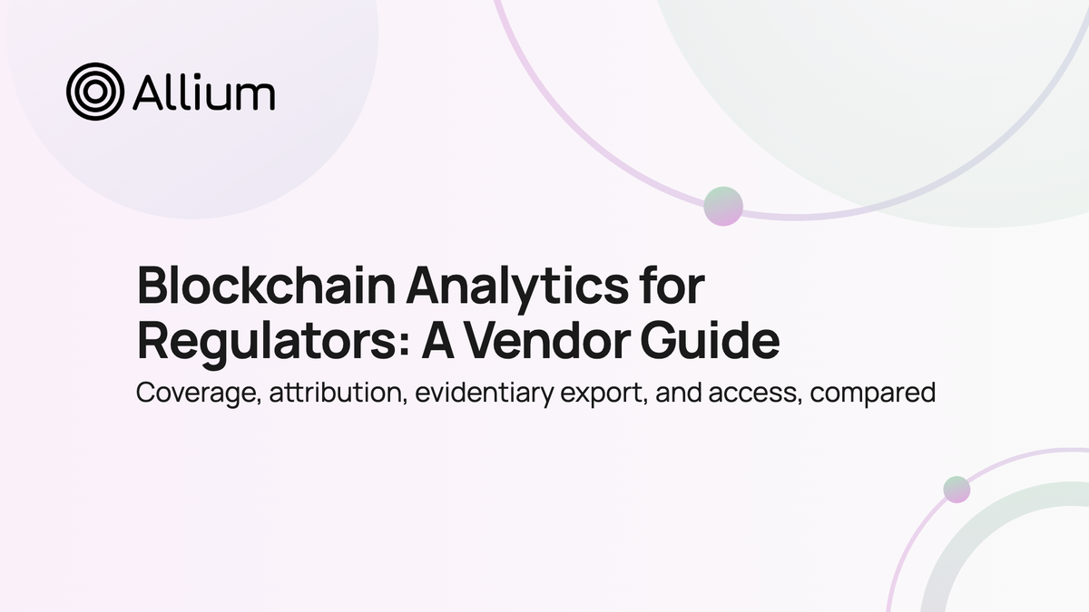 Blockchain Analytics for Regulators: A Vendor Guide