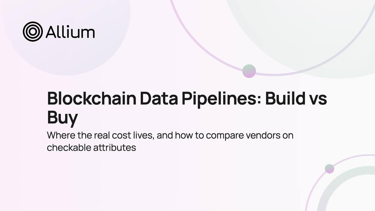 Blockchain Data Pipelines: Build vs Buy