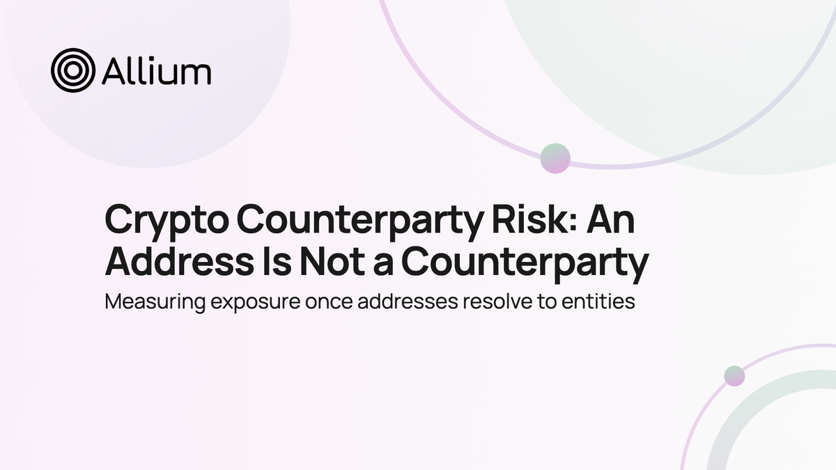 Crypto Counterparty Risk: An Address Is Not a Counterparty