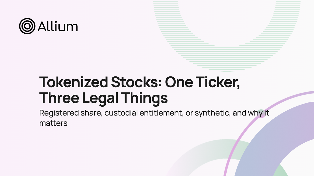 Tokenized Stocks: One Ticker, Three Legal Things