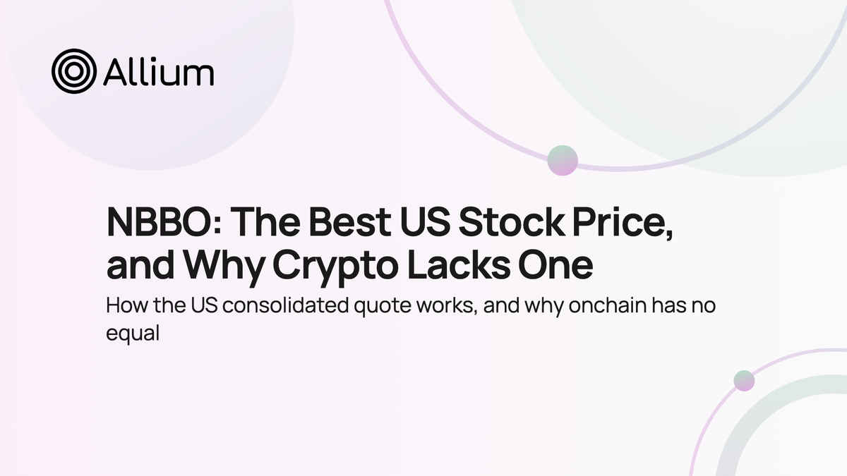 NBBO: The Best US Stock Price, and Why Crypto Lacks One