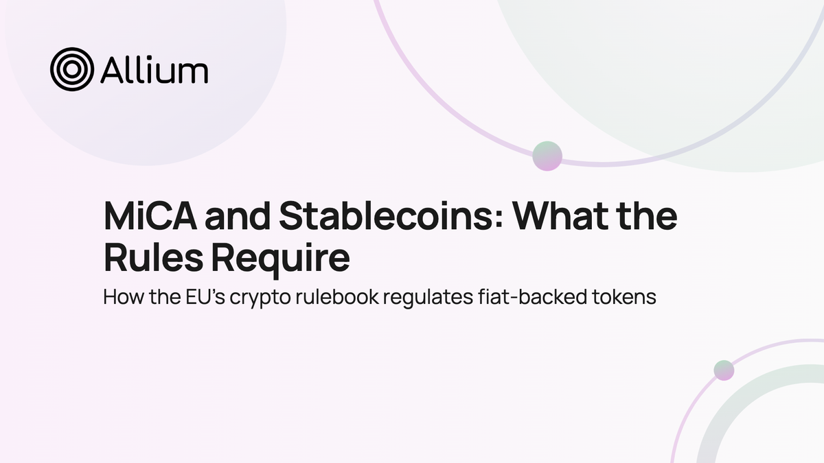 MiCA and Stablecoins: What the Rules Require